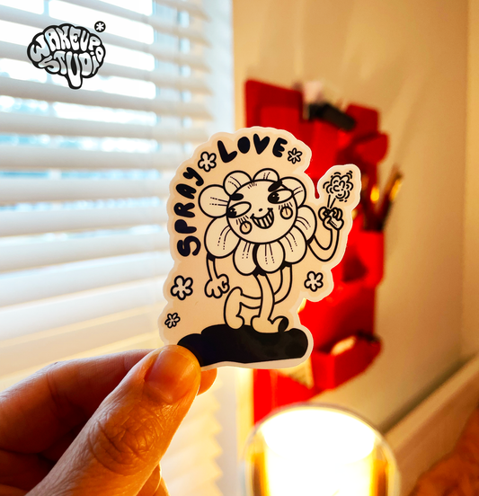 Spray Love Sticker